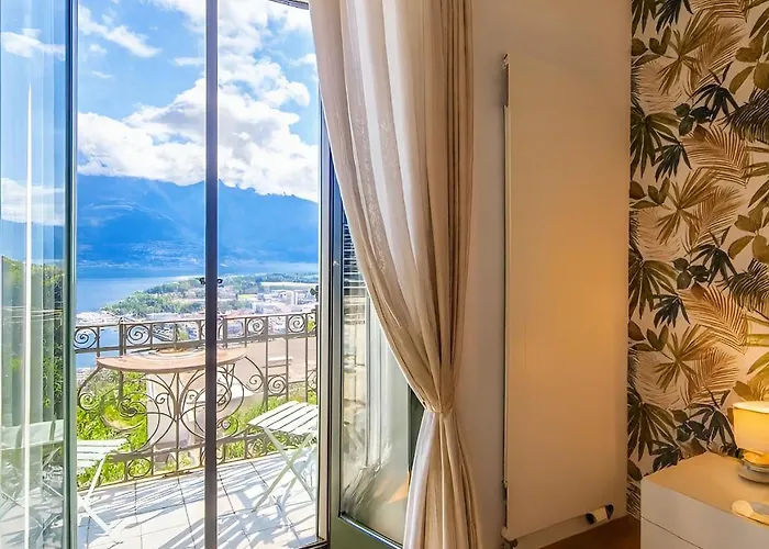 Romantic View With Balcony And Parking In Locarno Apartament *